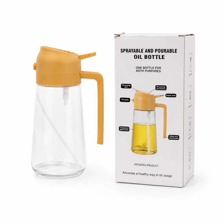 2 in 1 Glass Oil Spray Bottle