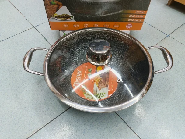 Disnie 28 Cm SUS 316 Honeycomb Korai With Lid